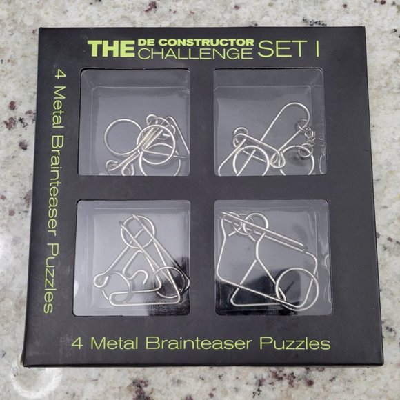 De Constructor Challenge Set I - 4 metal brainteaser puzzles - Picture 1 of 3